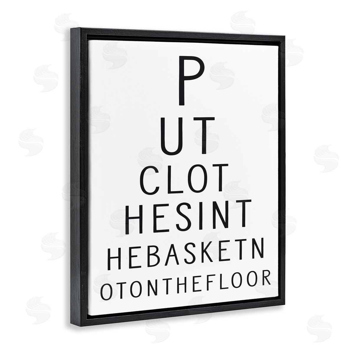 Lettered and Lined Put Clothes In Basket Laundry Eye Chart Humor