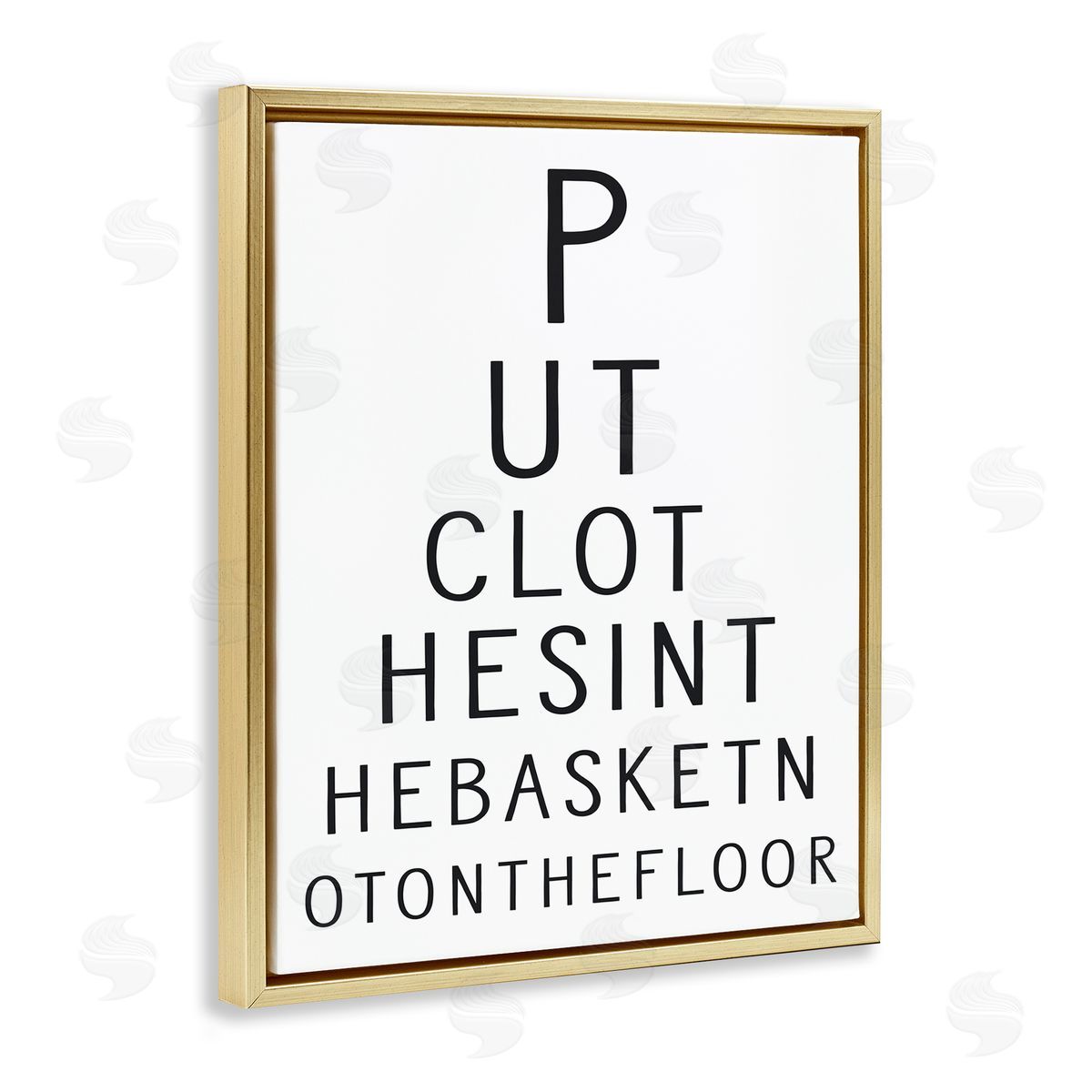 Lettered and Lined Put Clothes In Basket Laundry Eye Chart Humor