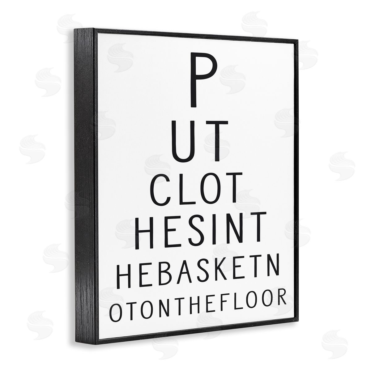 Lettered and Lined Put Clothes In Basket Laundry Eye Chart Humor