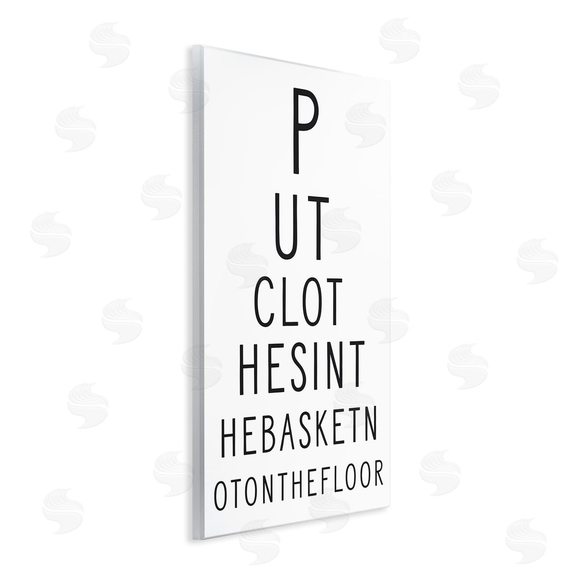 Lettered and Lined Put Clothes In Basket Laundry Eye Chart Humor