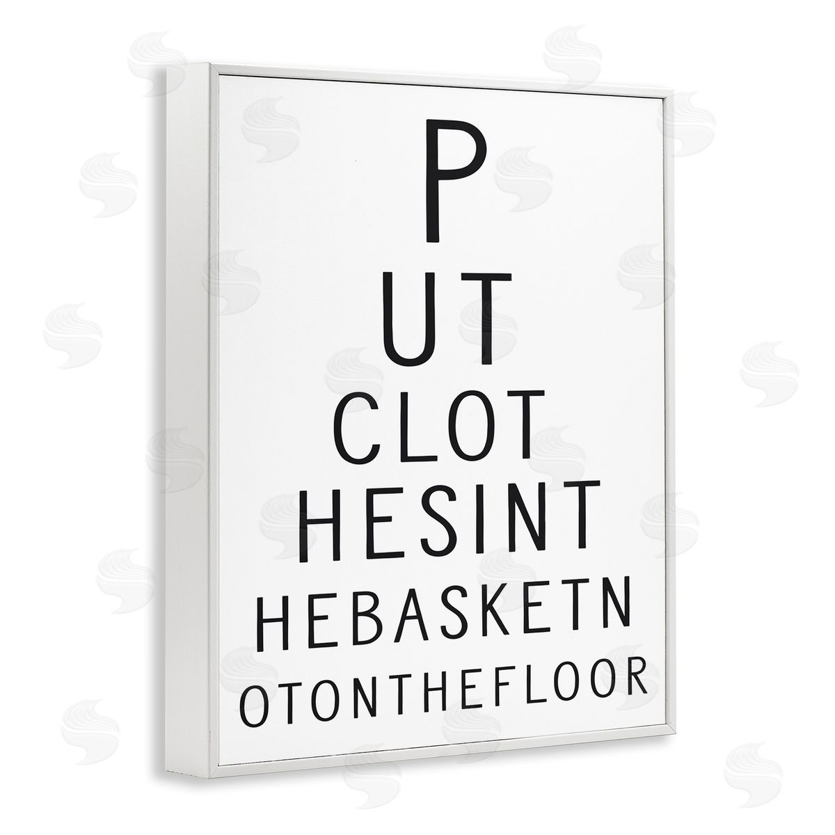 Lettered and Lined Put Clothes In Basket Laundry Eye Chart Humor