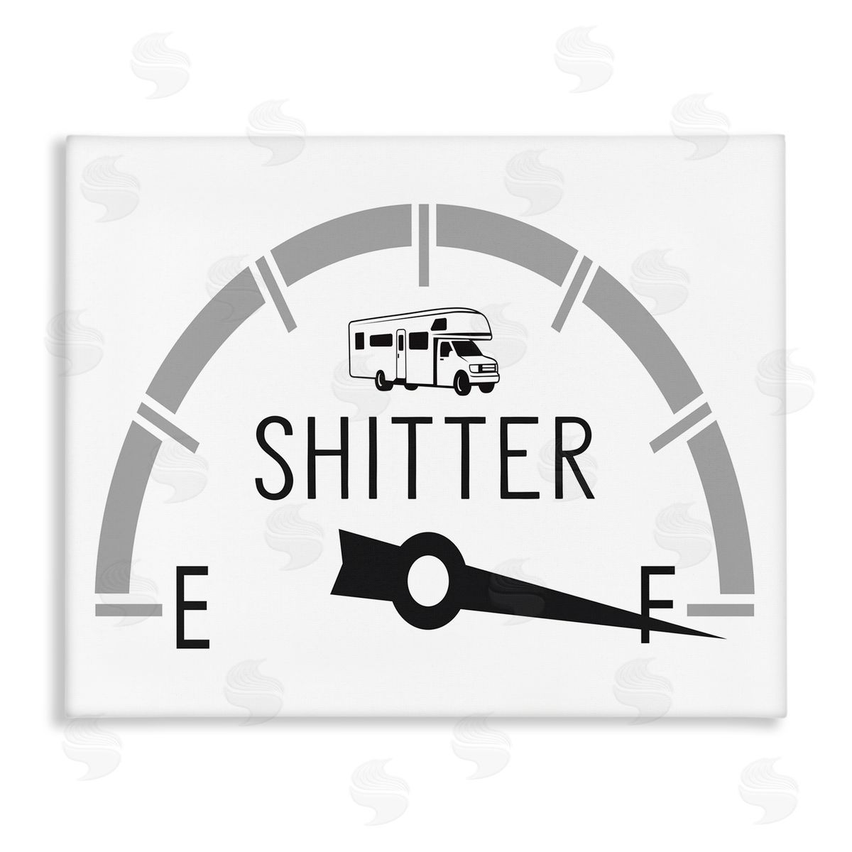 Lettered and Lined Sassy Toilets Full Bathroom Humor RV Fuel Gauge