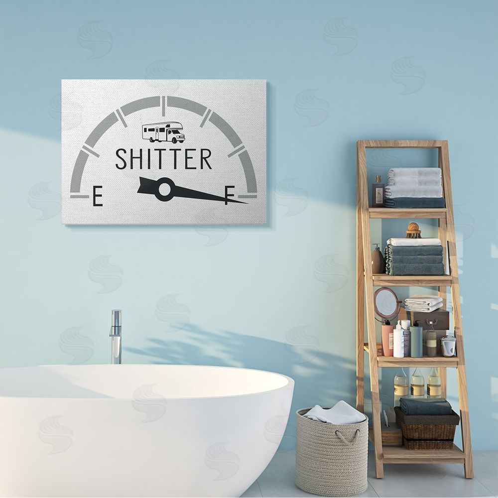 Lettered and Lined Sassy Toilets Full Bathroom Humor RV Fuel Gauge