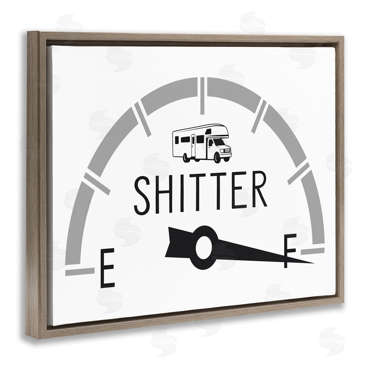 Lettered and Lined Sassy Toilets Full Bathroom Humor RV Fuel Gauge