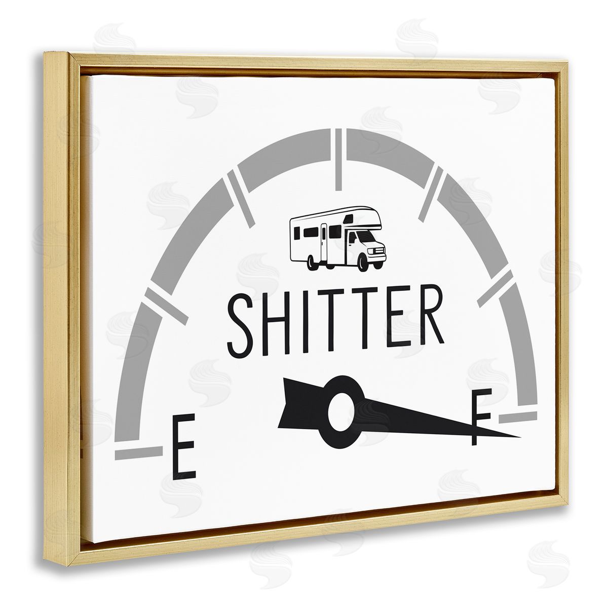 Lettered and Lined Sassy Toilets Full Bathroom Humor RV Fuel Gauge