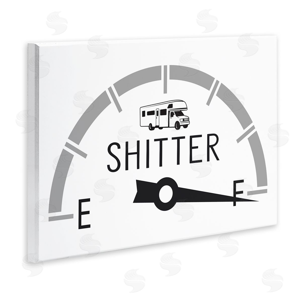 Lettered and Lined Sassy Toilets Full Bathroom Humor RV Fuel Gauge