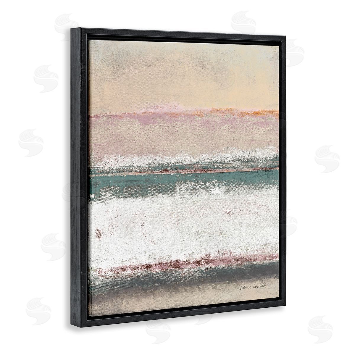 Lanie Loreth Abstract Earth Tone Layers Beige White Blue