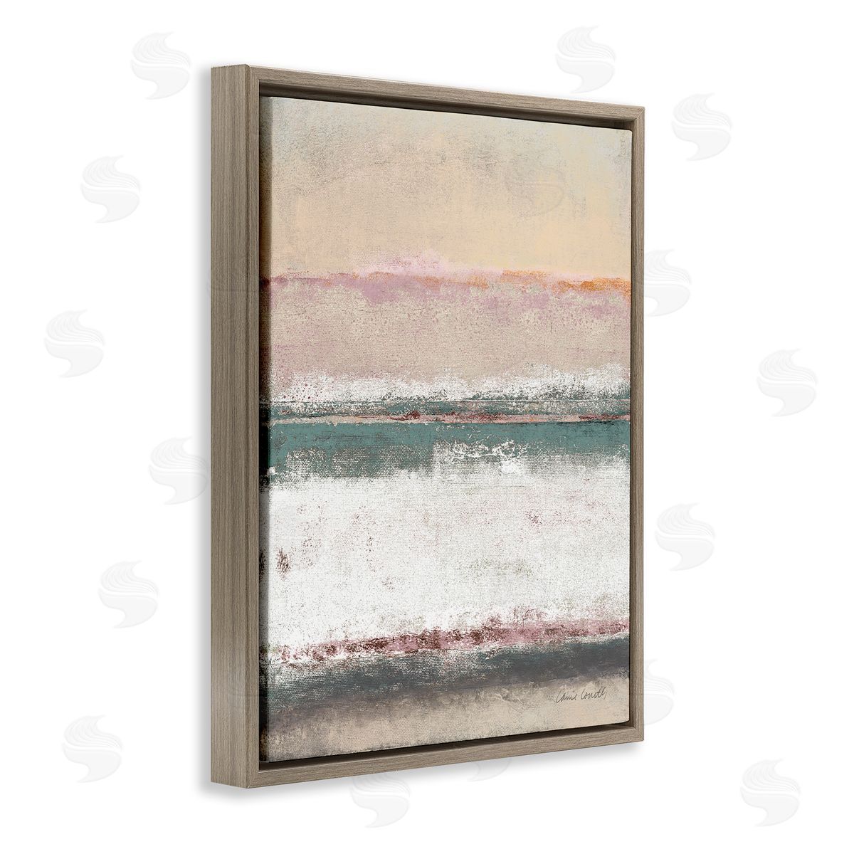 Lanie Loreth Abstract Earth Tone Layers Beige White Blue