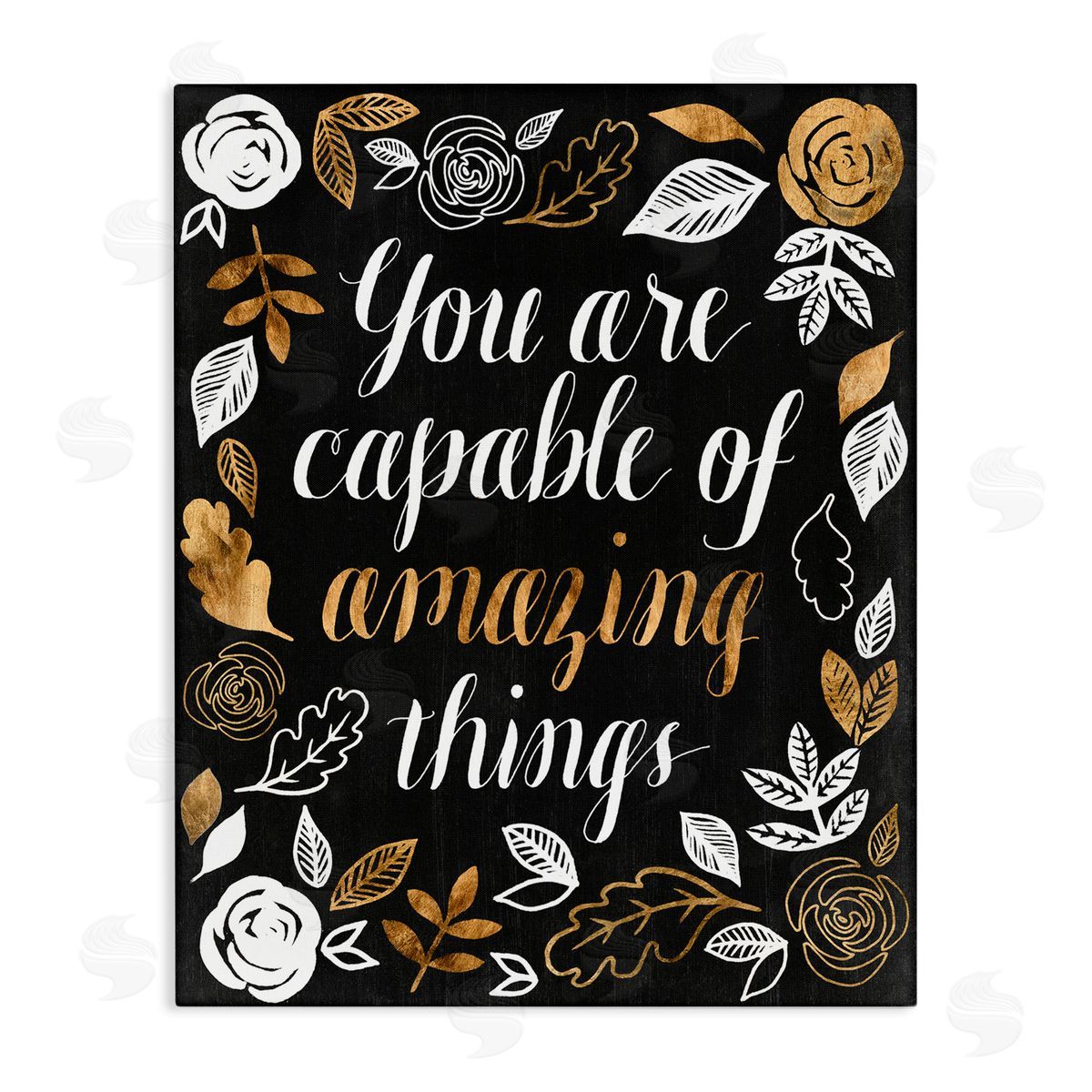 stupell industries Grace Popp | Capable of Amazing Things Encouragement Autumn Floral Wall Art