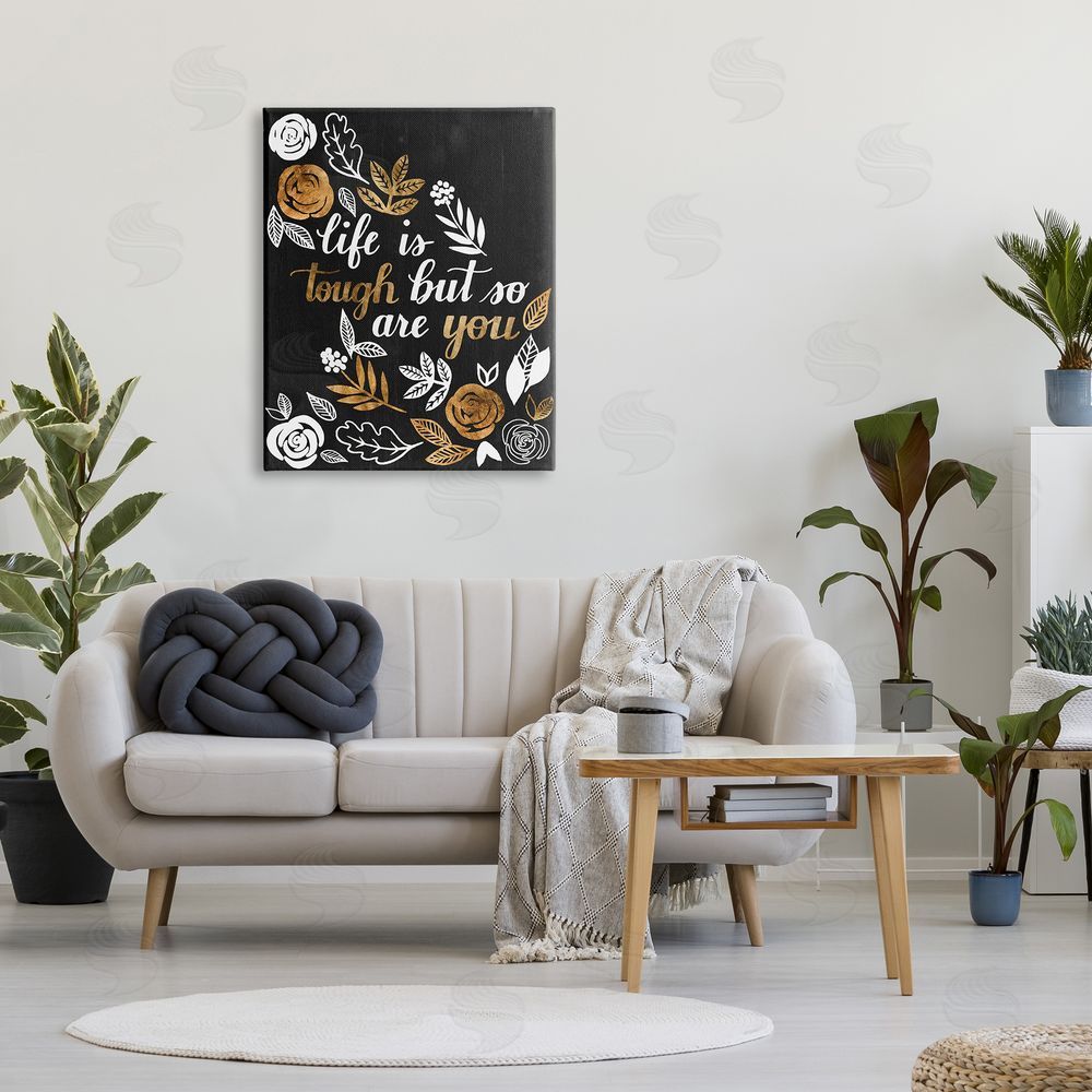 Grace Popp Life Is Tough Inspirational Phrase Autumn Falling Leaves