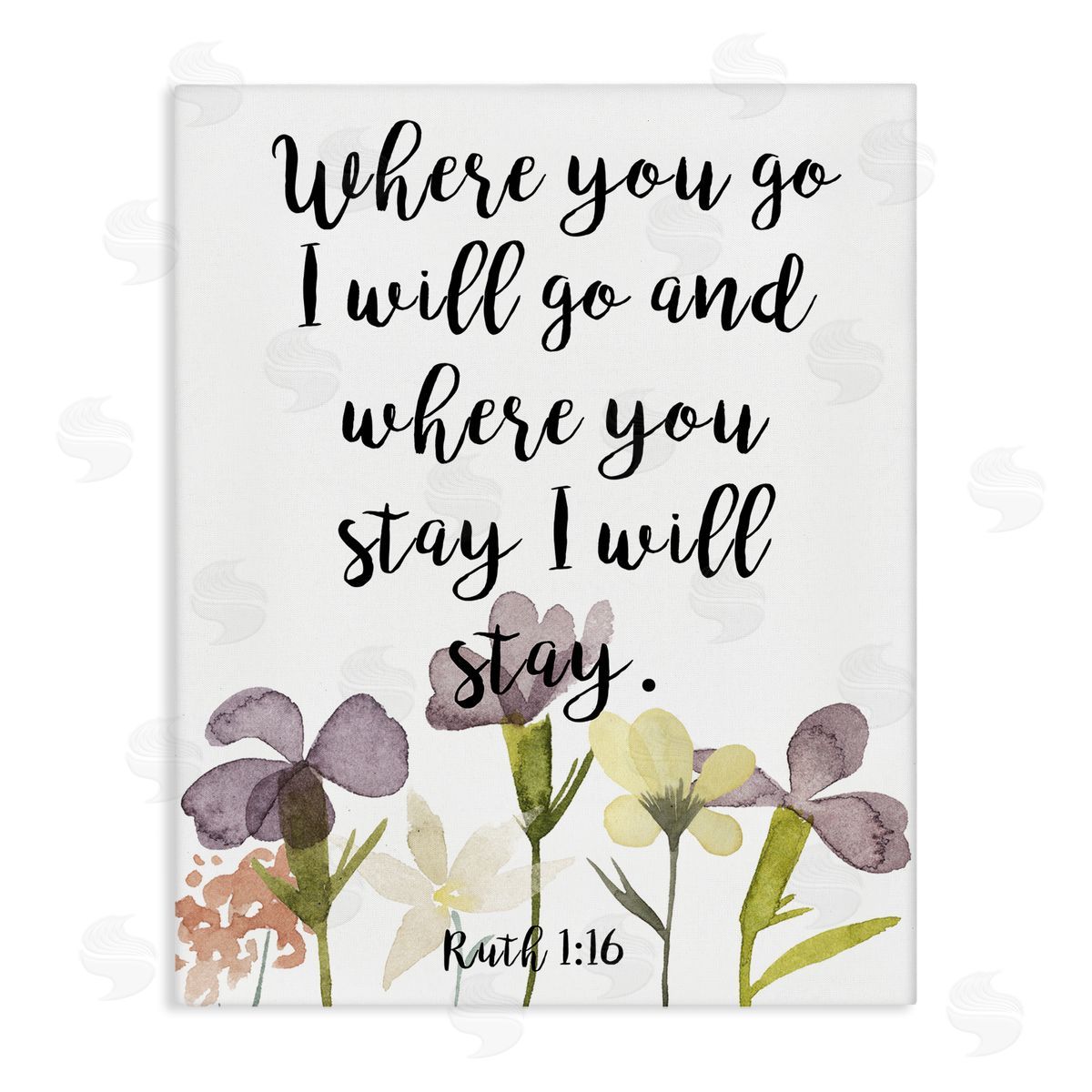 Studio W Where You Go I Will Phrase Purple Spring Flowers