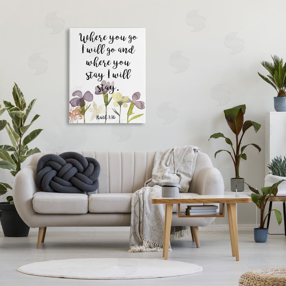 Studio W Where You Go I Will Phrase Purple Spring Flowers