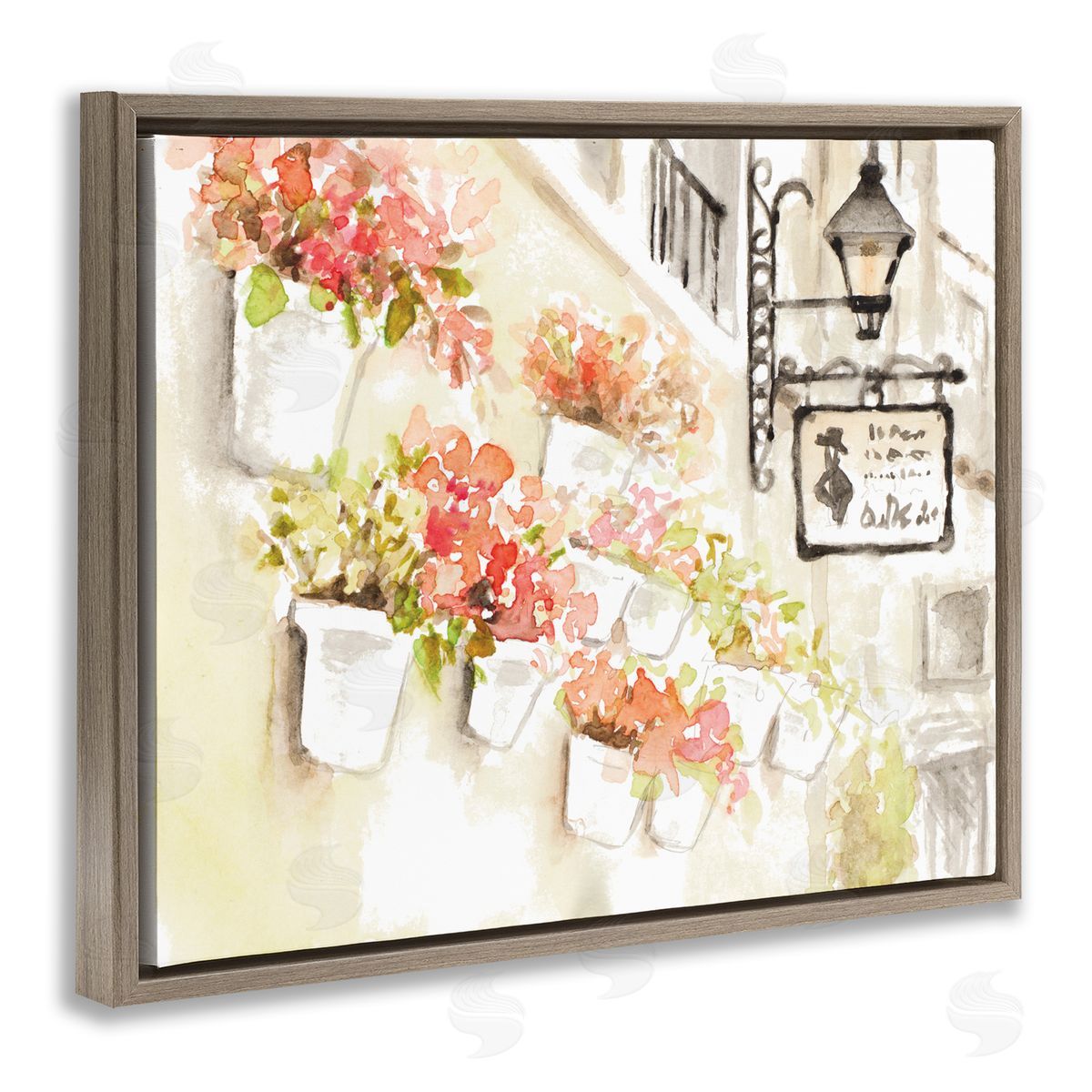 Lanie Loreth Impressionistic Potted Flowers Soft Parisian City Street