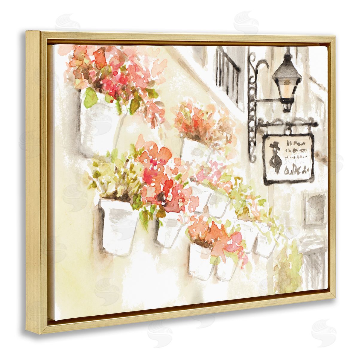 Lanie Loreth Impressionistic Potted Flowers Soft Parisian City Street