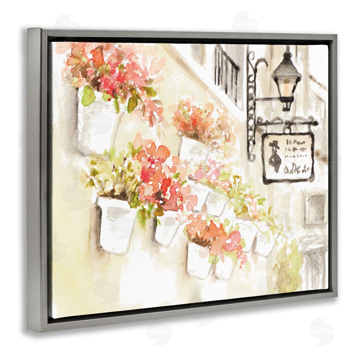 Lanie Loreth Impressionistic Potted Flowers Soft Parisian City Street