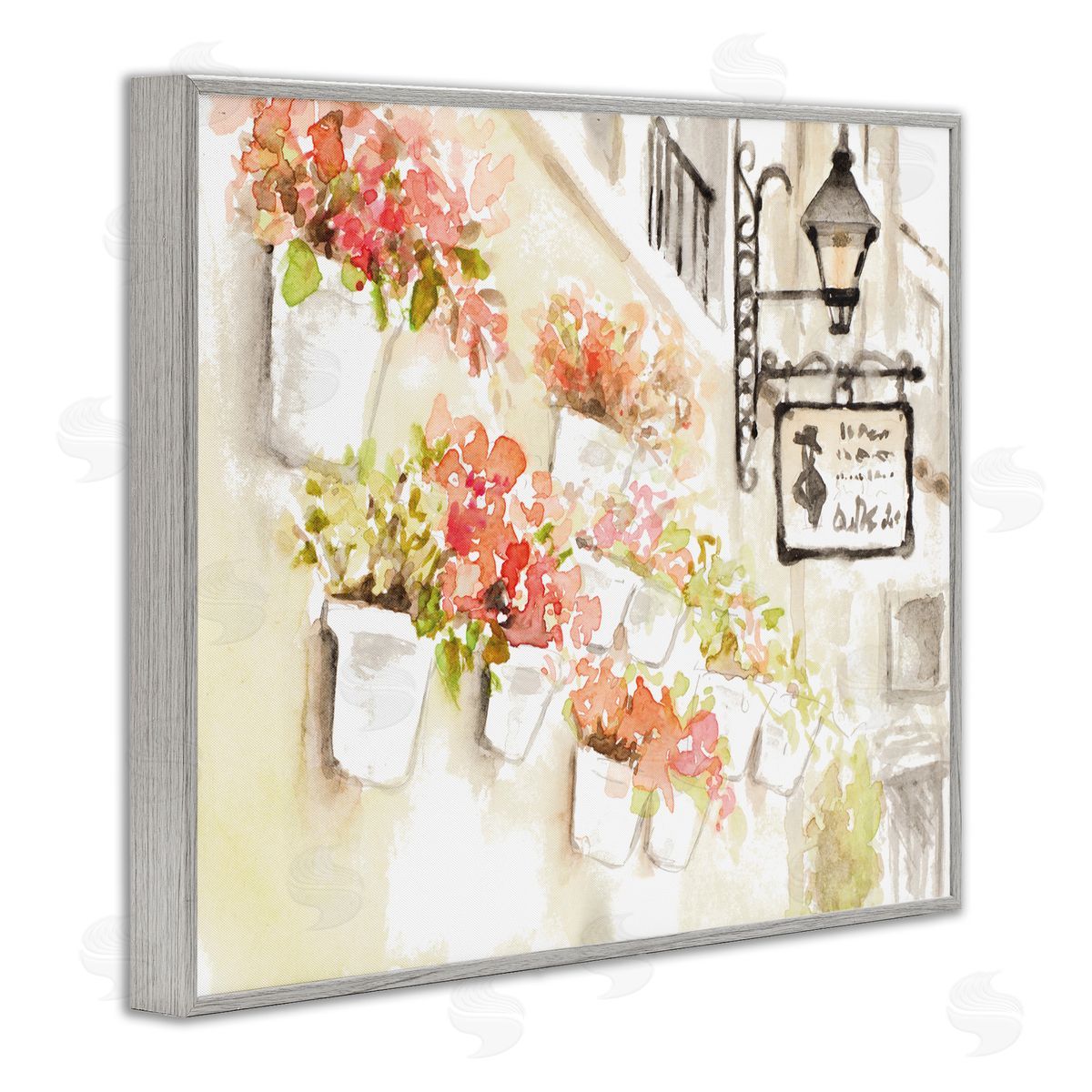 Lanie Loreth Impressionistic Potted Flowers Soft Parisian City Street