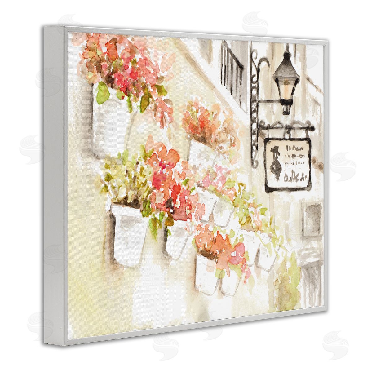 Lanie Loreth Impressionistic Potted Flowers Soft Parisian City Street