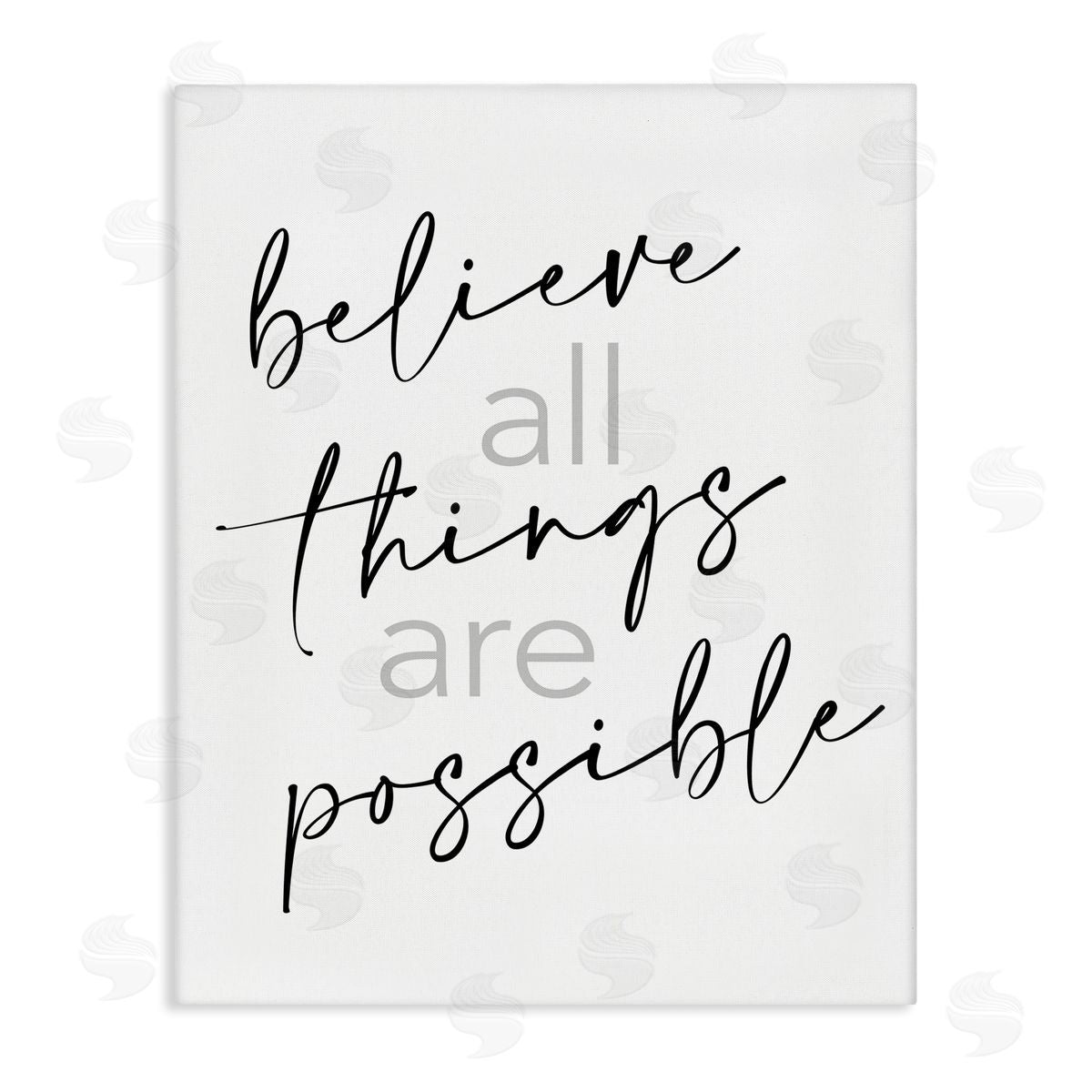 SD Graphics Studio Believe All Things Possible Inspirational Quote Elegant Typography
