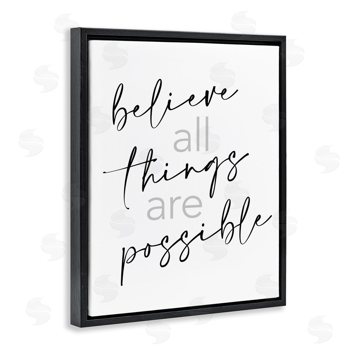 SD Graphics Studio Believe All Things Possible Inspirational Quote Elegant Typography