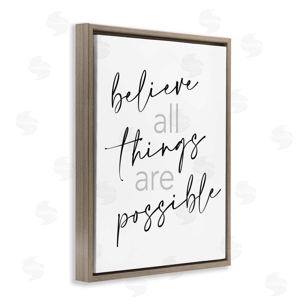 SD Graphics Studio Believe All Things Possible Inspirational Quote Elegant Typography