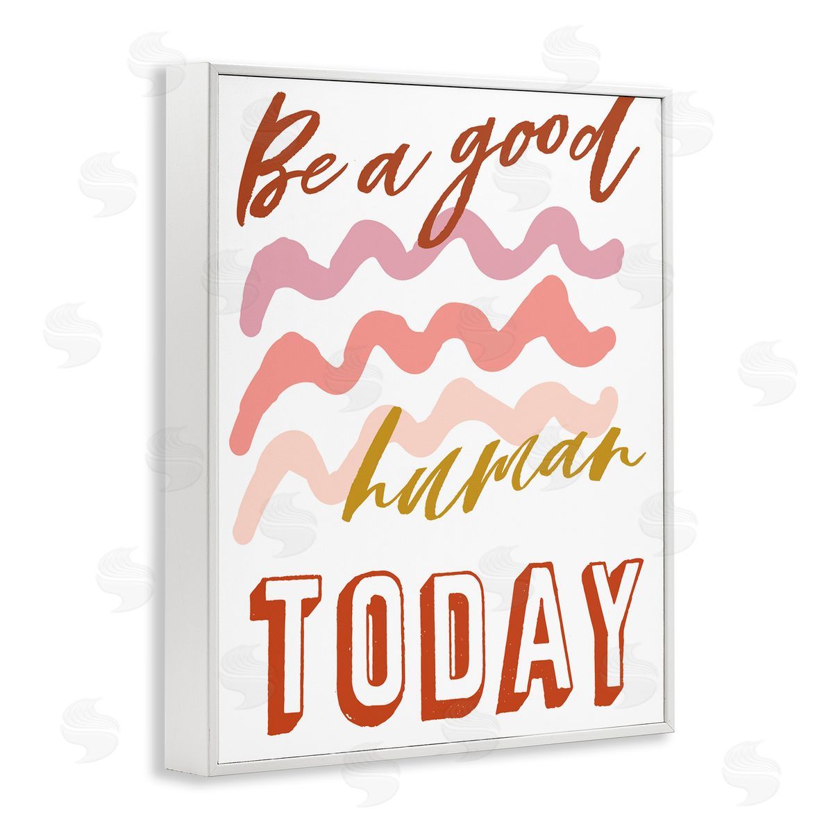 Elizabeth Medley Be A Good Human Phrase Pink Wave Pattern