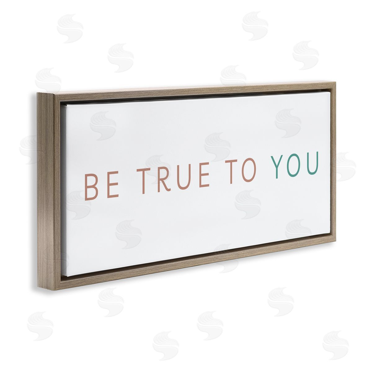 SD Graphics Studio Be True To You Inspirational Quote Turquoise Brown