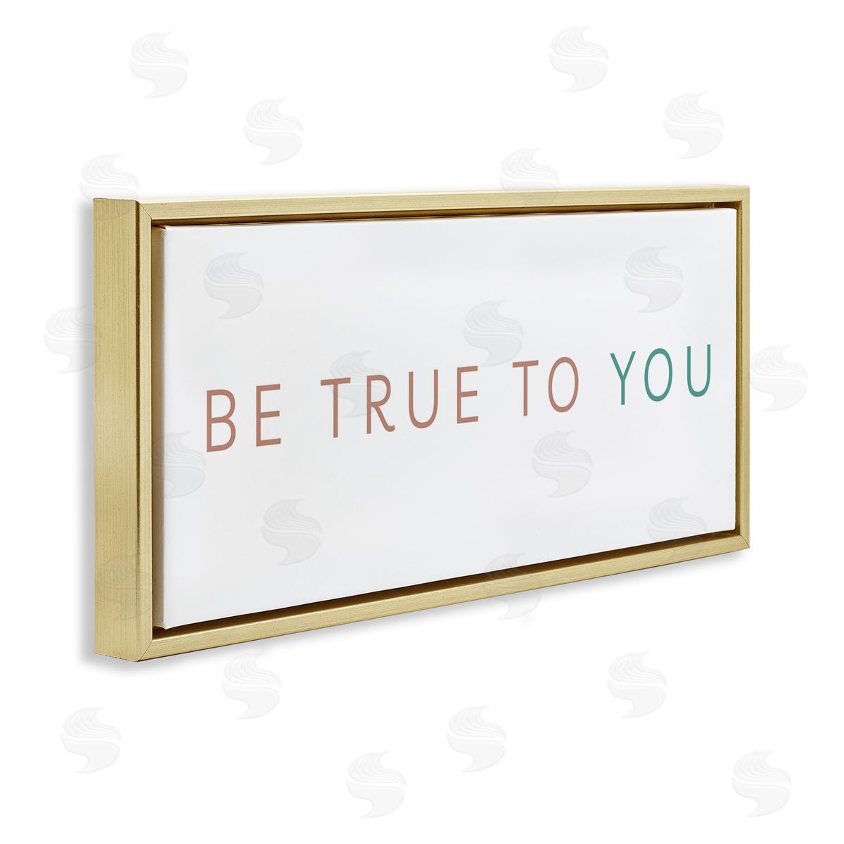 SD Graphics Studio Be True To You Inspirational Quote Turquoise Brown