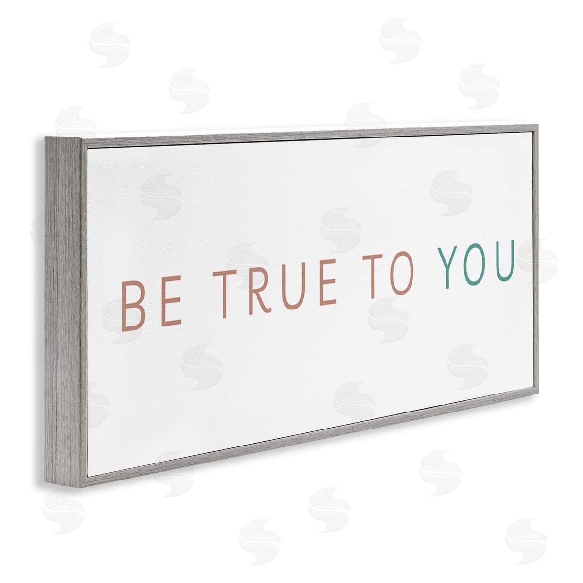 SD Graphics Studio Be True To You Inspirational Quote Turquoise Brown