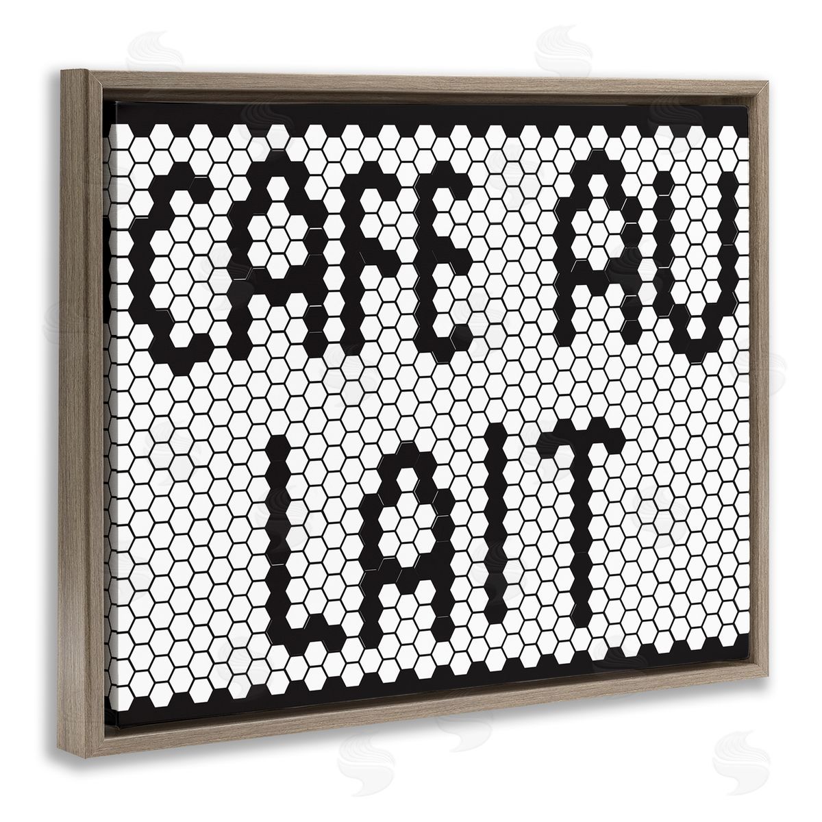 Elizabeth Medley Caf� Au Lait Sign Geometric Hexagon Pattern