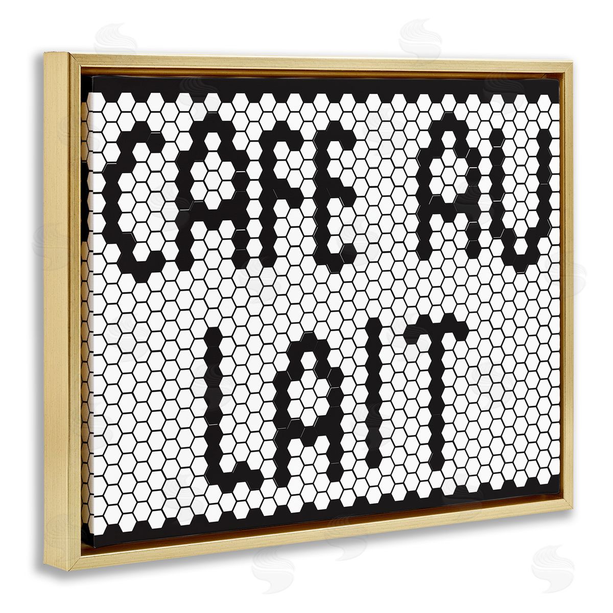 Elizabeth Medley Caf� Au Lait Sign Geometric Hexagon Pattern