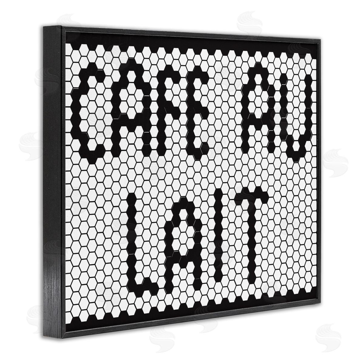 Elizabeth Medley Caf� Au Lait Sign Geometric Hexagon Pattern