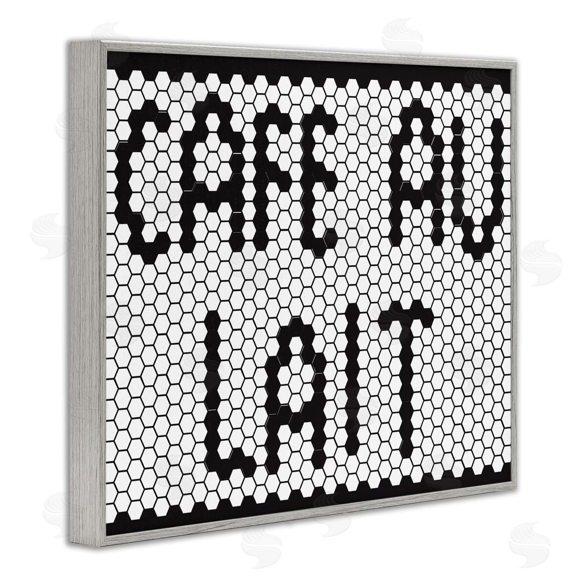Elizabeth Medley Caf� Au Lait Sign Geometric Hexagon Pattern