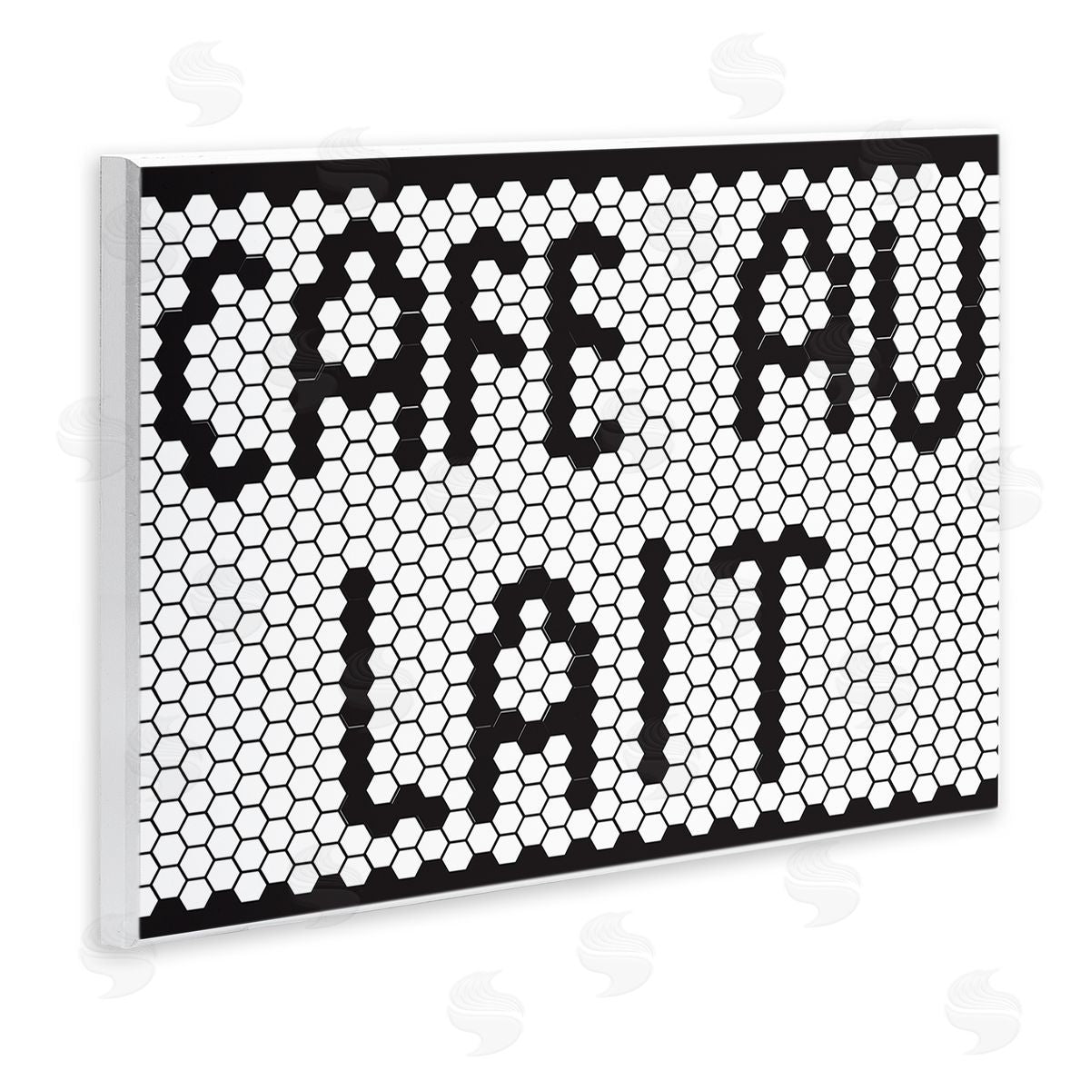 Elizabeth Medley Caf� Au Lait Sign Geometric Hexagon Pattern