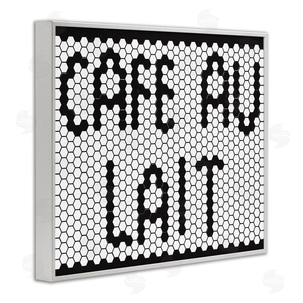 Elizabeth Medley Caf� Au Lait Sign Geometric Hexagon Pattern