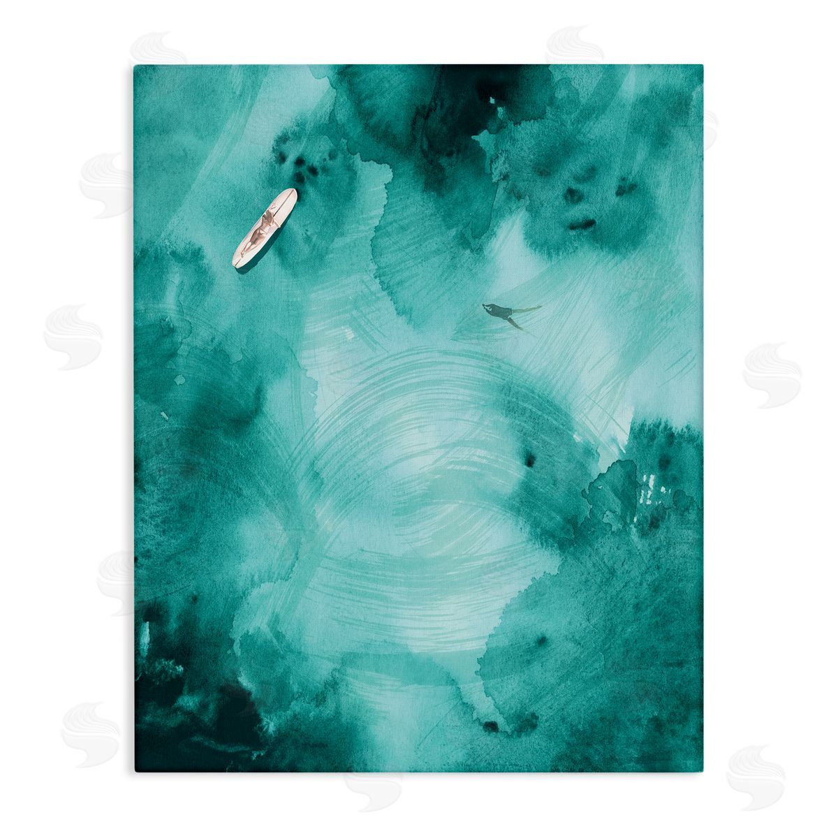 Jennifer Paxton Parker Surfer On Deep Blue Water Ariel Ocean View