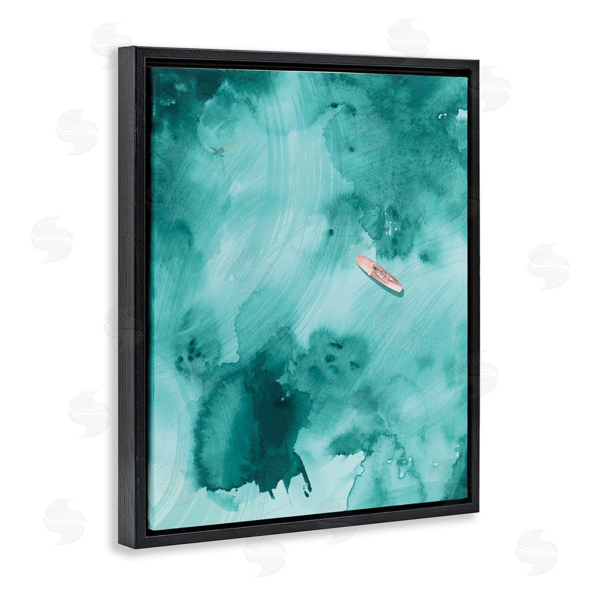 Jennifer Paxton Parker Surfer Floating On Abstract Green Blue Water