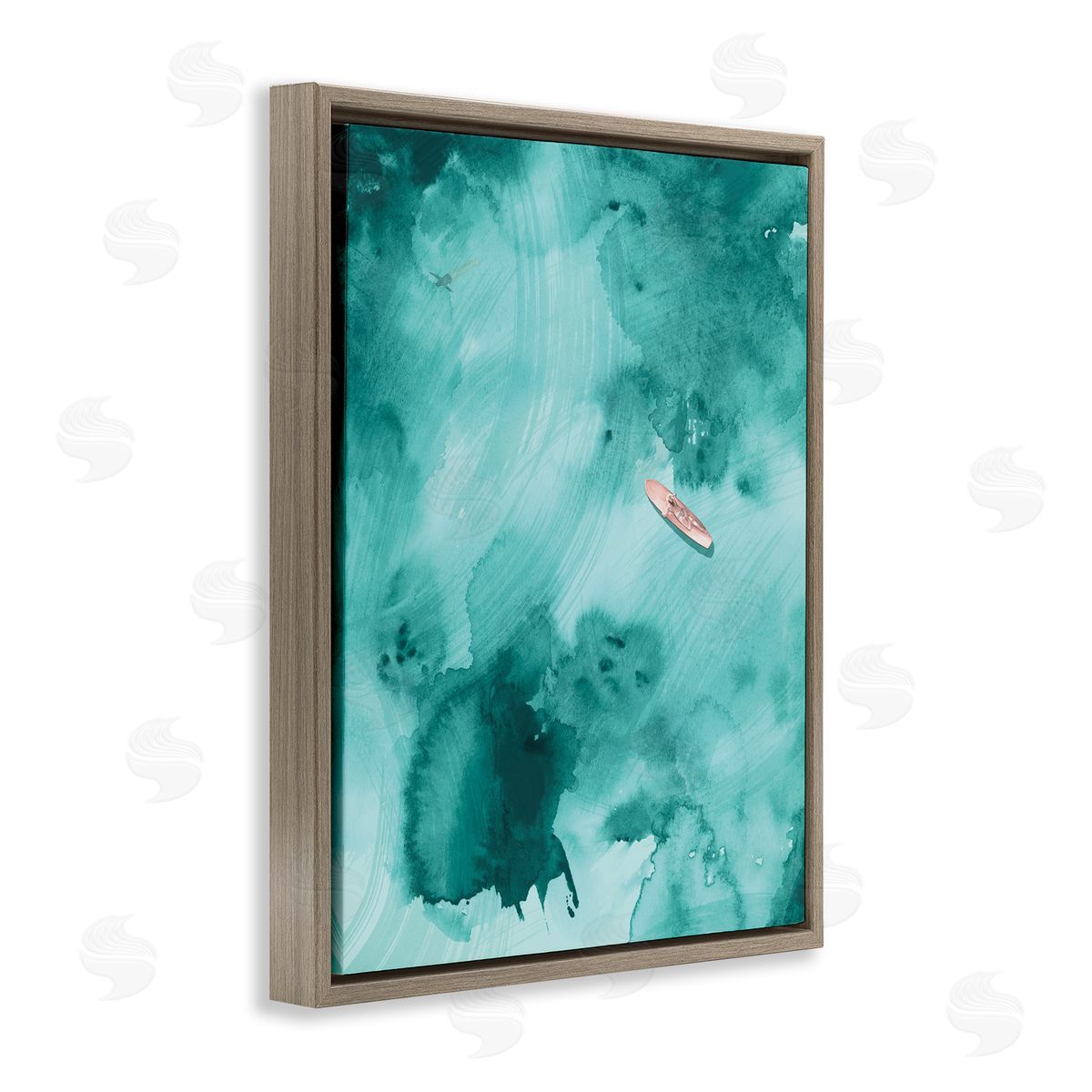 Jennifer Paxton Parker Surfer Floating On Abstract Green Blue Water