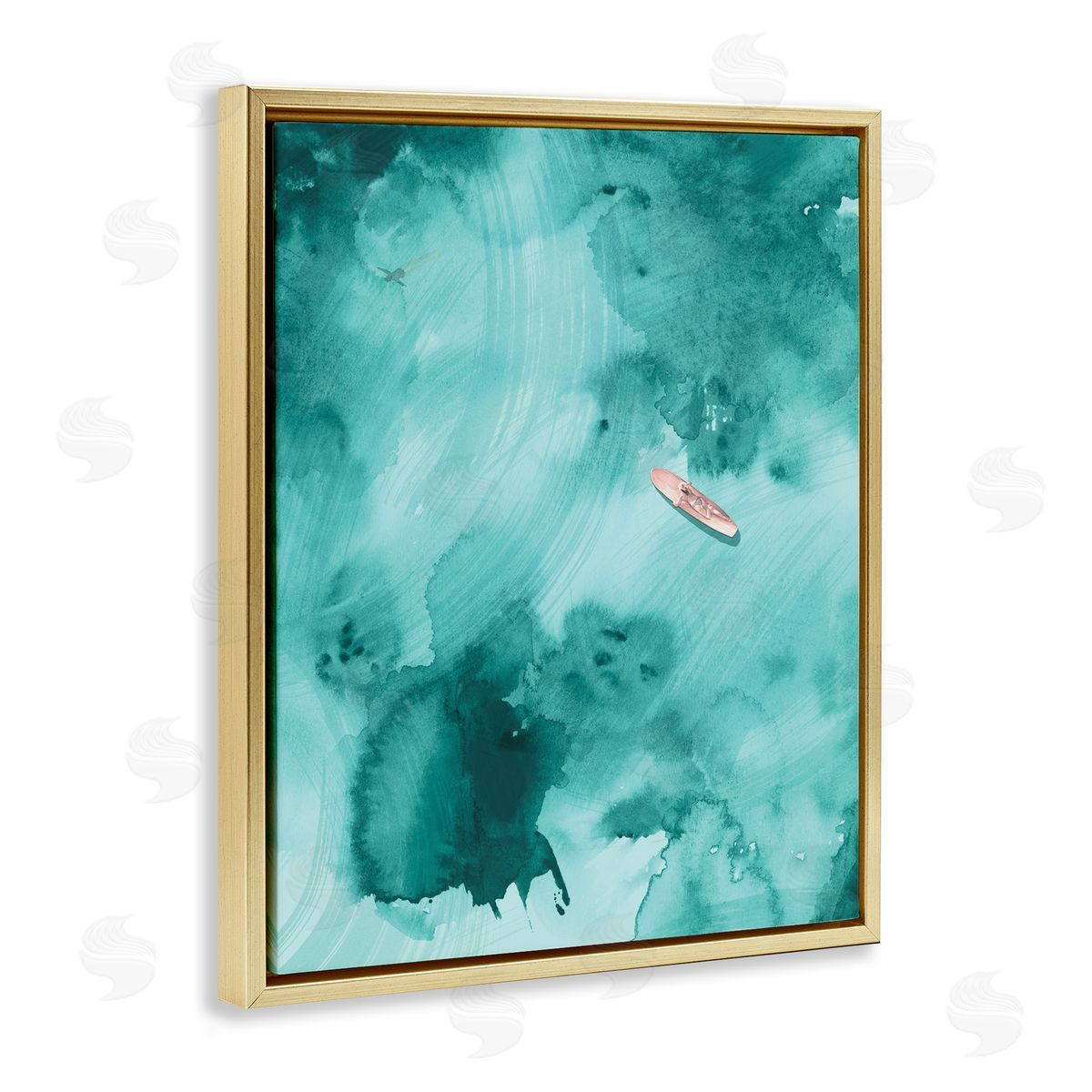 Jennifer Paxton Parker Surfer Floating On Abstract Green Blue Water