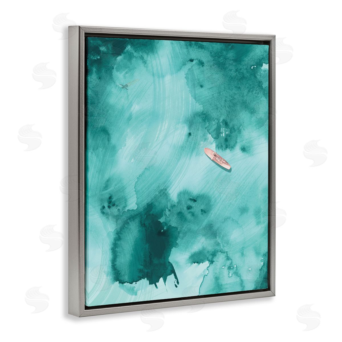 Jennifer Paxton Parker Surfer Floating On Abstract Green Blue Water