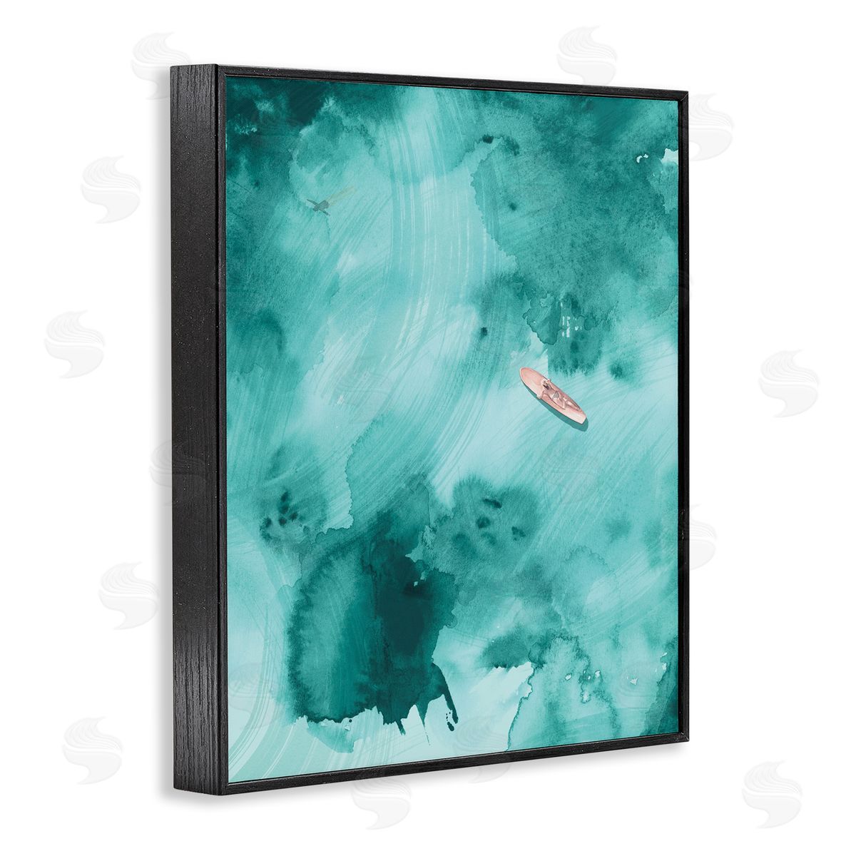 Jennifer Paxton Parker Surfer Floating On Abstract Green Blue Water