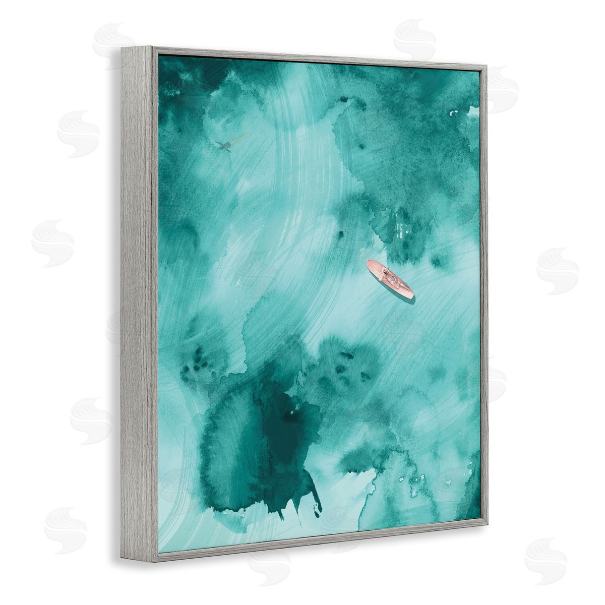 Jennifer Paxton Parker Surfer Floating On Abstract Green Blue Water