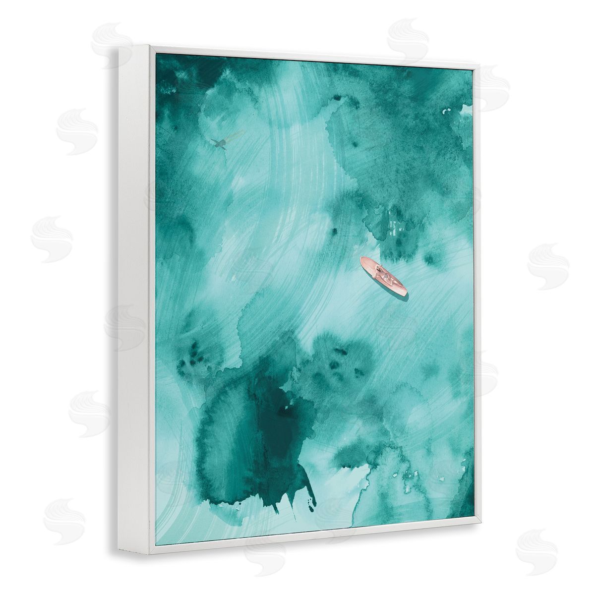 Jennifer Paxton Parker Surfer Floating On Abstract Green Blue Water