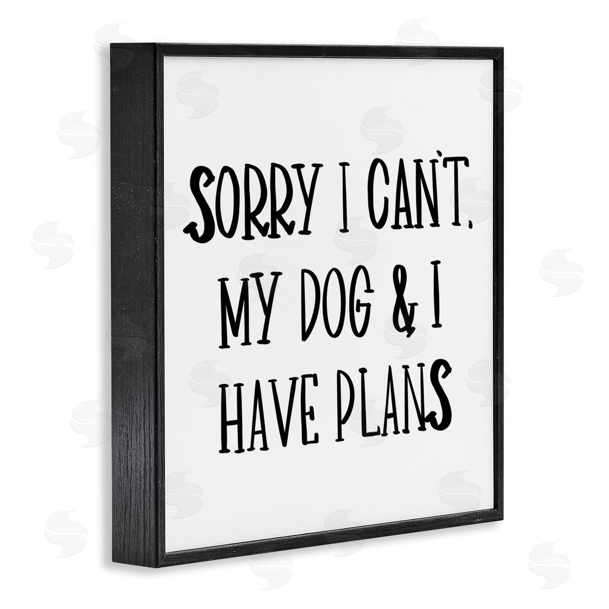 SD Graphics Studio My Dog And I Have Plans Pet Humor Phrase Black Framed Glicee Wall Art Print