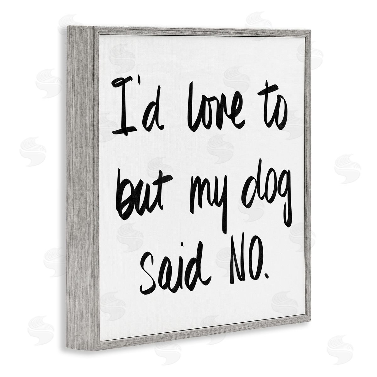 SD Graphics Studio My Dog Said No Pet Humor Phrase Minimal Text Gray Framed Glicee Wall Art Print