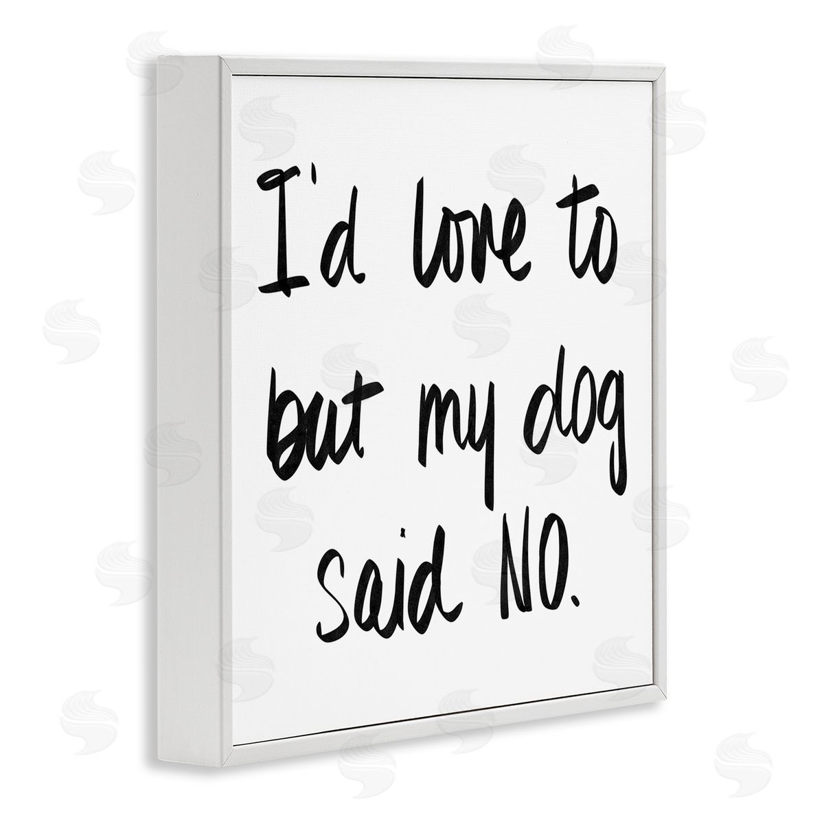 SD Graphics Studio My Dog Said No Pet Humor Phrase Minimal Text White Framed Glicee Wall Art Print