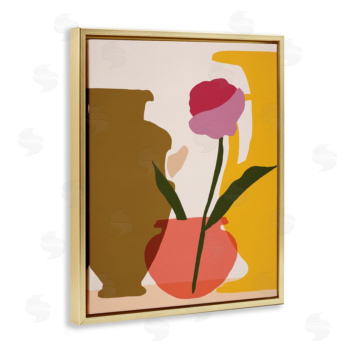 Melissa Wang Abstract Pink Floral Bloom Antique Pottery Shapes