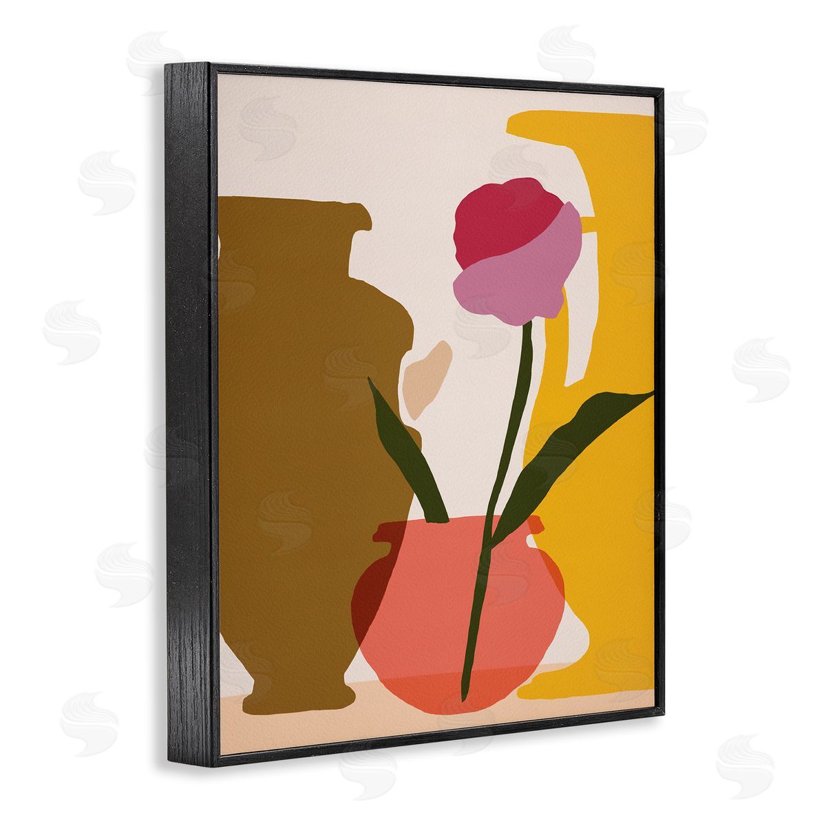 Melissa Wang Abstract Pink Floral Bloom Antique Pottery Shapes