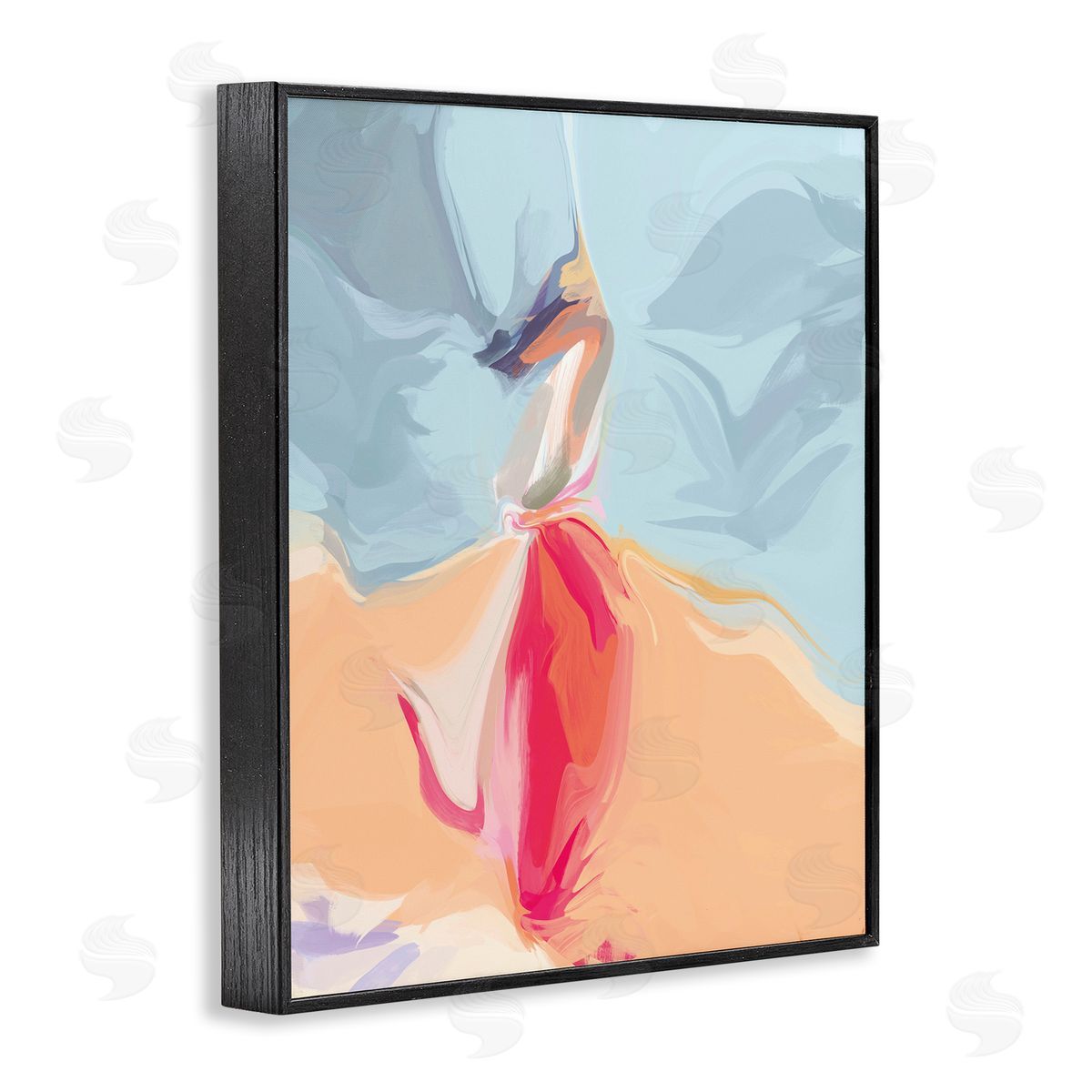 Irena Orlov Abstract Figure Dancing Movement Pink Blue Orange