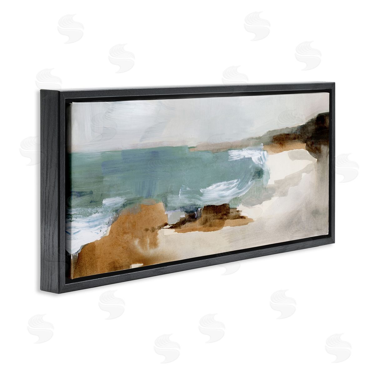 Victoria Barnes Cloudy Grey Beach Landscape Abstraction Crashing Waves
