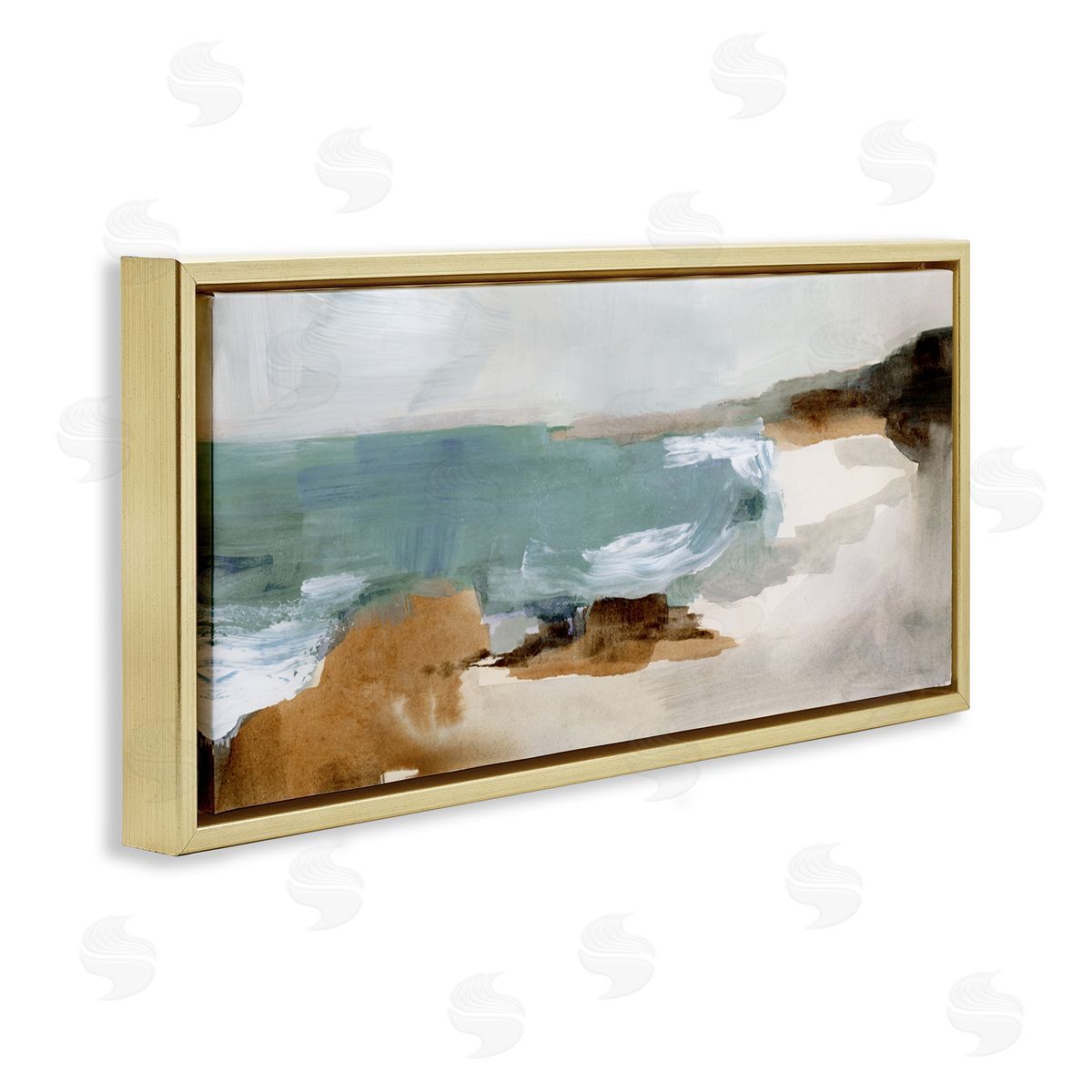 Victoria Barnes Cloudy Grey Beach Landscape Abstraction Crashing Waves